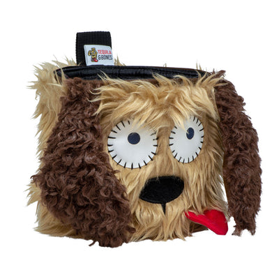Rusty the dog treat pouch from Tequila&Bones. Features a removeable and washable inner pouch, free waist belt and carabiner side view